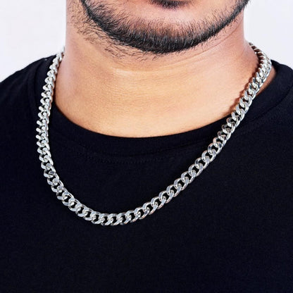Silver Plated Cuban Style Chain for Men – Thick, Heavy & Bold Look | NISHU Superstores