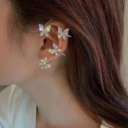Stylish Butterfly Ear Crawler Cuff Earrings – Trendy Jewelry for Women & Girls | NISHU Superstores