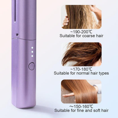 Meneflix Portable Mini Hair Straightener – Cordless Rechargeable Hot Comb | NISHU Superstores