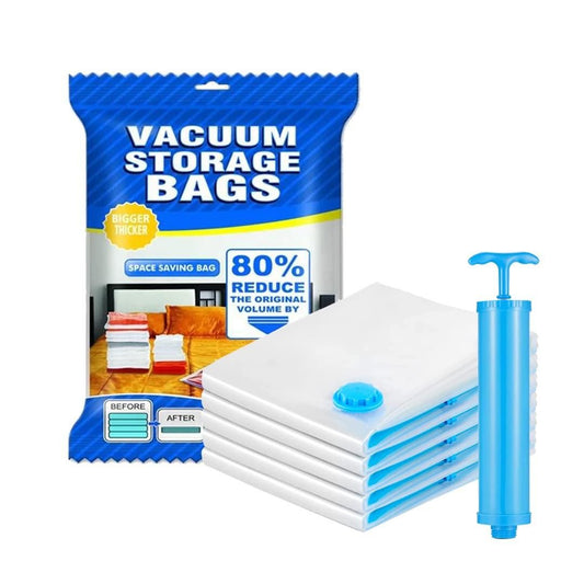 Reusable Vacuum Storage Ziplock Bags | Space Saver Compression Sealer – NISHU Superstores