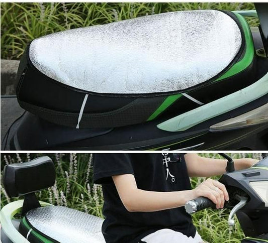 Aluminum Foil Bike Seat Sun Shade Cover – Heat Protection for Two-Wheelers | NISHU Superstores
