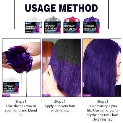 Temporary Hair Coloring Wax (Pack of 8) – Washable & Damage-Free Hair Color for Men & Women | NISHU Superstores