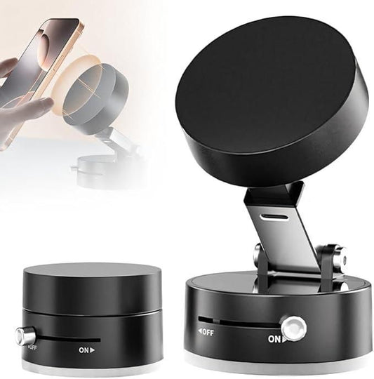 Vacuum Magnetic Suction Phone Holder – 360° Rotating Car Mount | NISHU Superstores