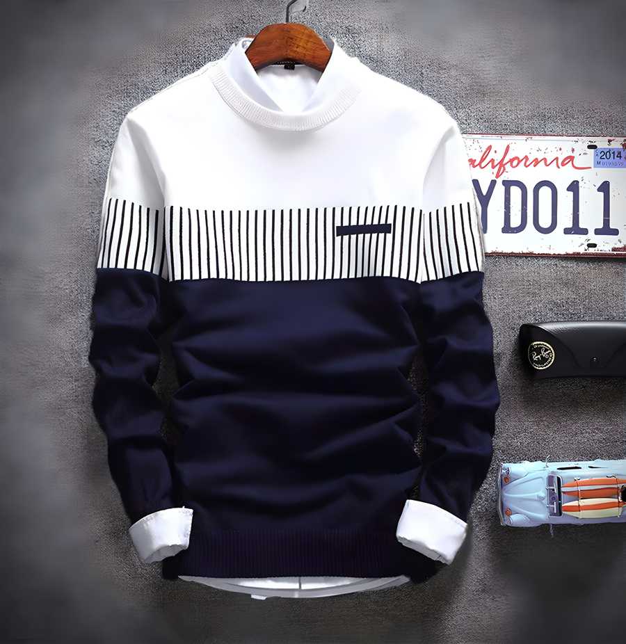 Cotton Blend Color Block Full Sleeves T-Shirts for Men | Stylish & Comfortable | NISHU Superstores