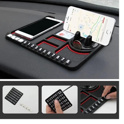 HSR Multifunction Phone & GPS Holder – Anti-Slip Silicone Pad for Car Dashboard | NISHU Superstores