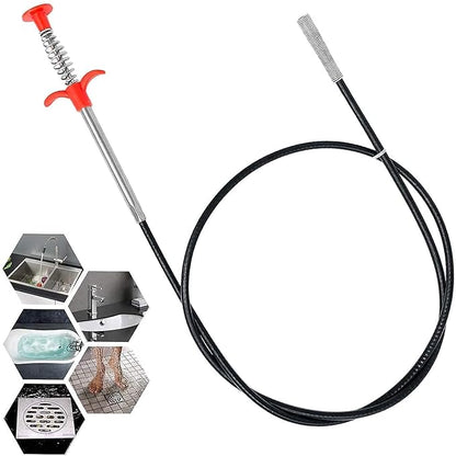 Metal Wire Brush Hand Kitchen Sink Cleaning Hook Sewer Dredging Tool (155 Cm) | Drain & Pipe Cleaner – NISHU Superstores