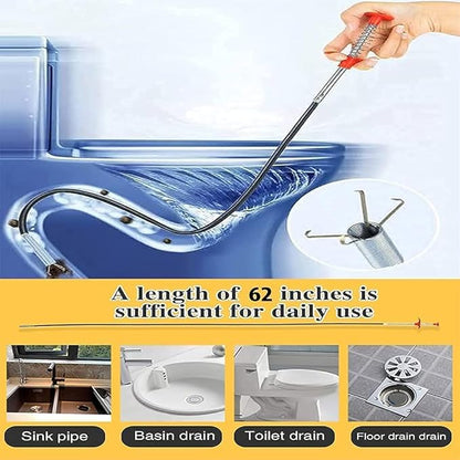Metal Wire Brush Hand Kitchen Sink Cleaning Hook Sewer Dredging Tool (155 Cm) | Drain & Pipe Cleaner – NISHU Superstores
