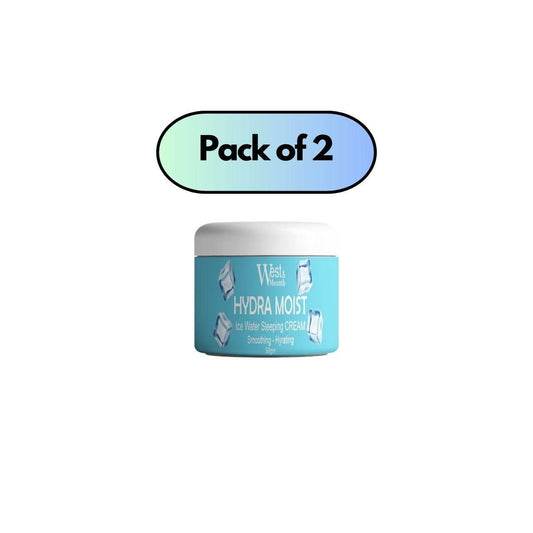 West & Mouth Hydra Moist Ice Water Sleeping Cream 100gm (Pack of 2) – Intense Overnight Hydration | NISHU Superstores