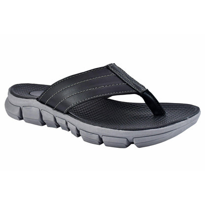 AM PM Genuine Leather Men's Slippers | Daily Wear Comfort & Style | NISHU Superstores