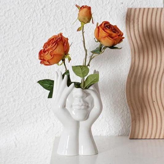 Aesthetic Face Vase – Modern Decorative Flower Pot for Home & Office | NISHU Superstores