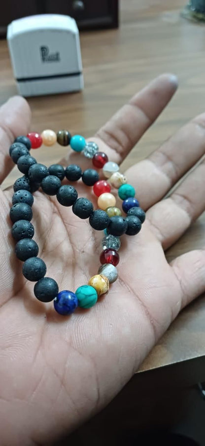 Galaxy Gem Beads Bracelet – Pack of 2 Stylish Spiritual Jewelry | NISHU Superstores