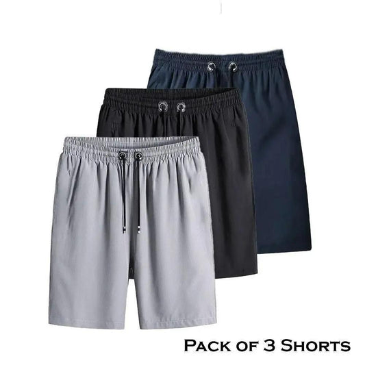 Combo of 3 Men’s Cotton Polyester Shorts – Comfortable & Everyday Essential | NISHU Superstores