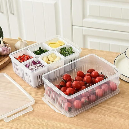 Food Storage Box with Lid & 6 Compartments – Meal Prep & Kitchen Organizer | NISHU Superstores