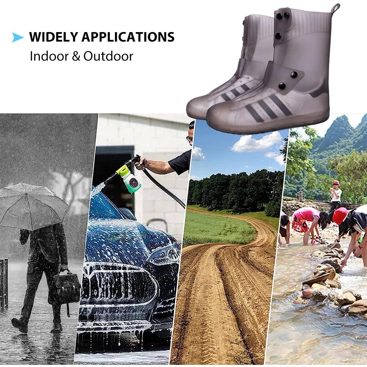 Waterproof Rain Shoe Covers – Secure Button Closure, Durable & Reusable | NISHU Superstores