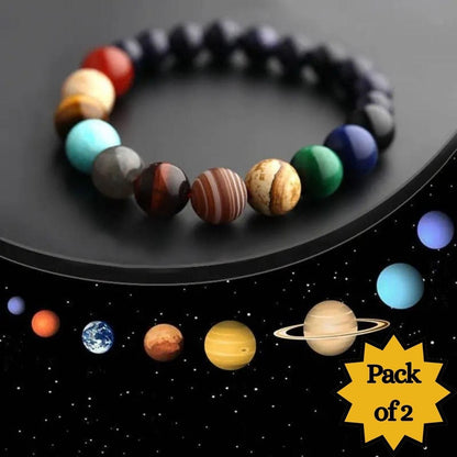 Galaxy Gem Beads Bracelet – Pack of 2 Stylish Spiritual Jewelry | NISHU Superstores