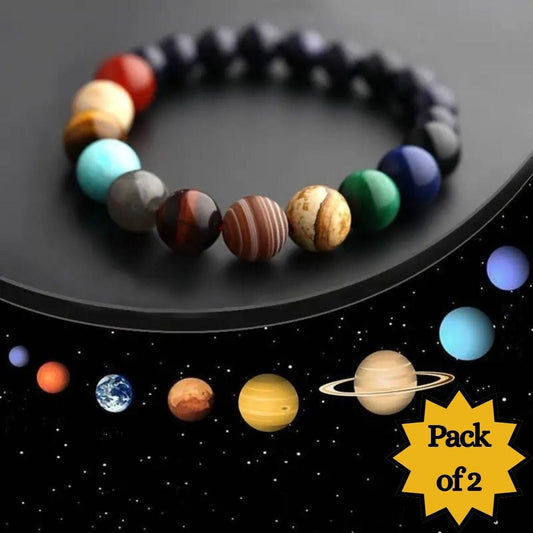 Galaxy Gem Beads Bracelet – Pack of 2 Stylish Spiritual Jewelry | NISHU Superstores