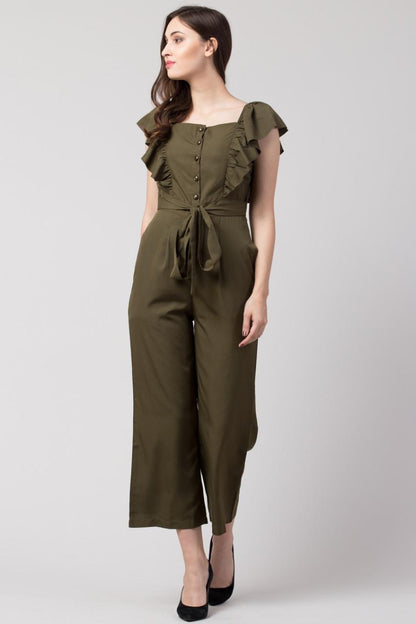 Verve Studio Women's Polyester Solid Jumpsuit | Stylish & Comfortable | NISHU Superstores