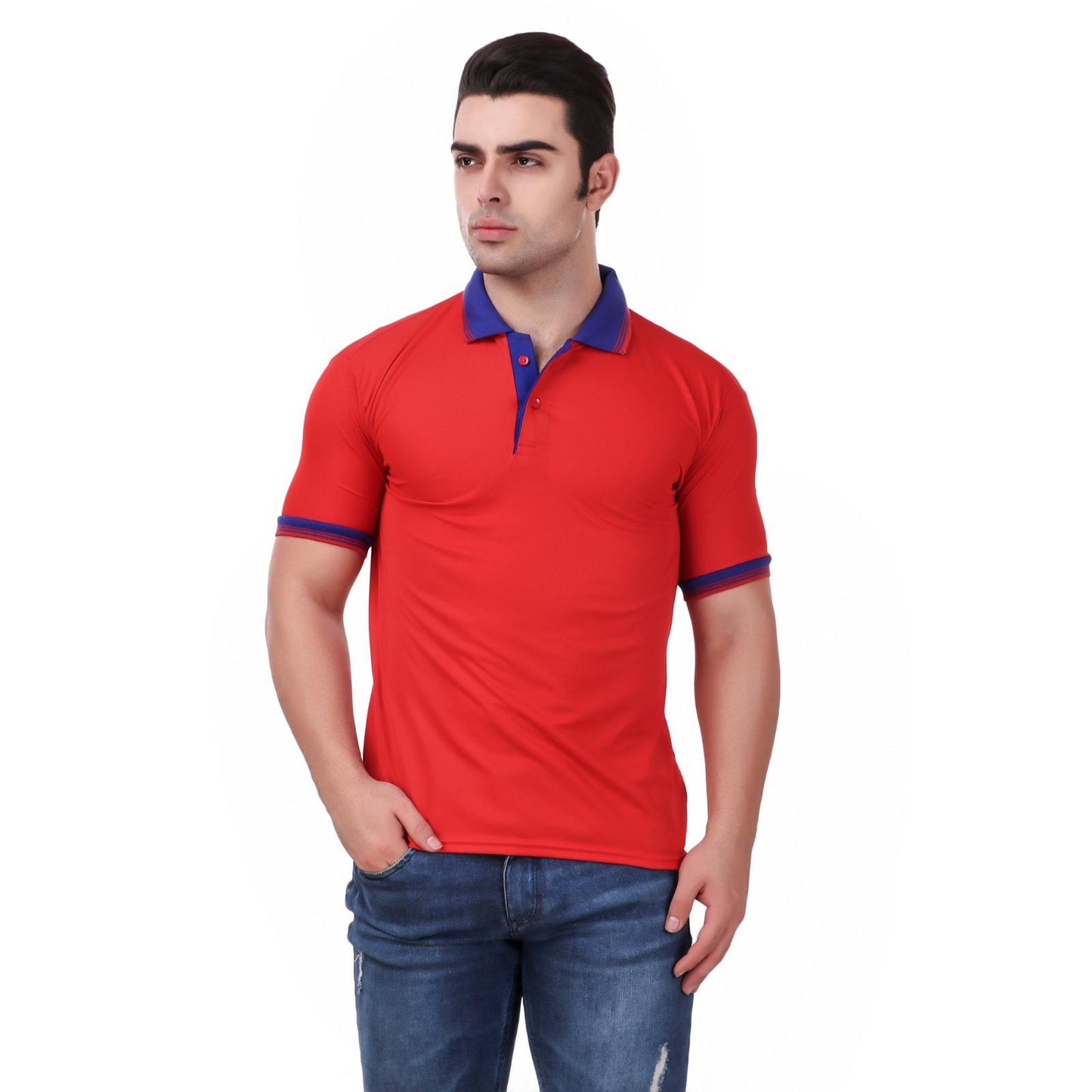 Poly Cotton Solid Half Sleeves Men’s Polo T-Shirt Pack of 5 | Everyday Comfort | NISHU Superstores