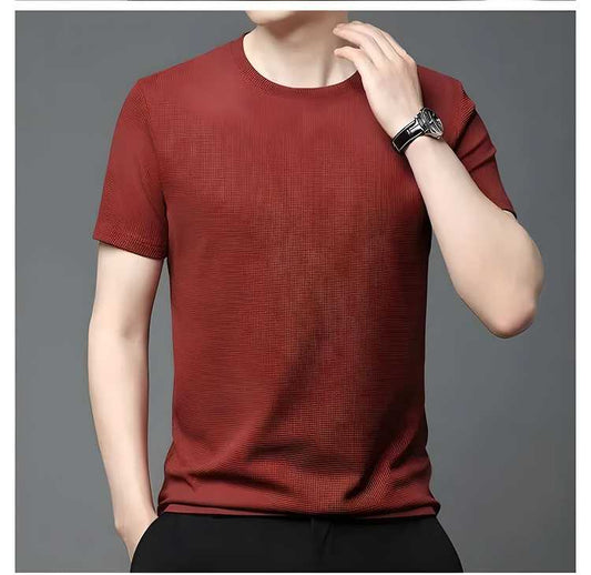 Men’s 4-Way Stretchable Round Neck T-Shirt | Comfortable Activewear | NISHU Superstores