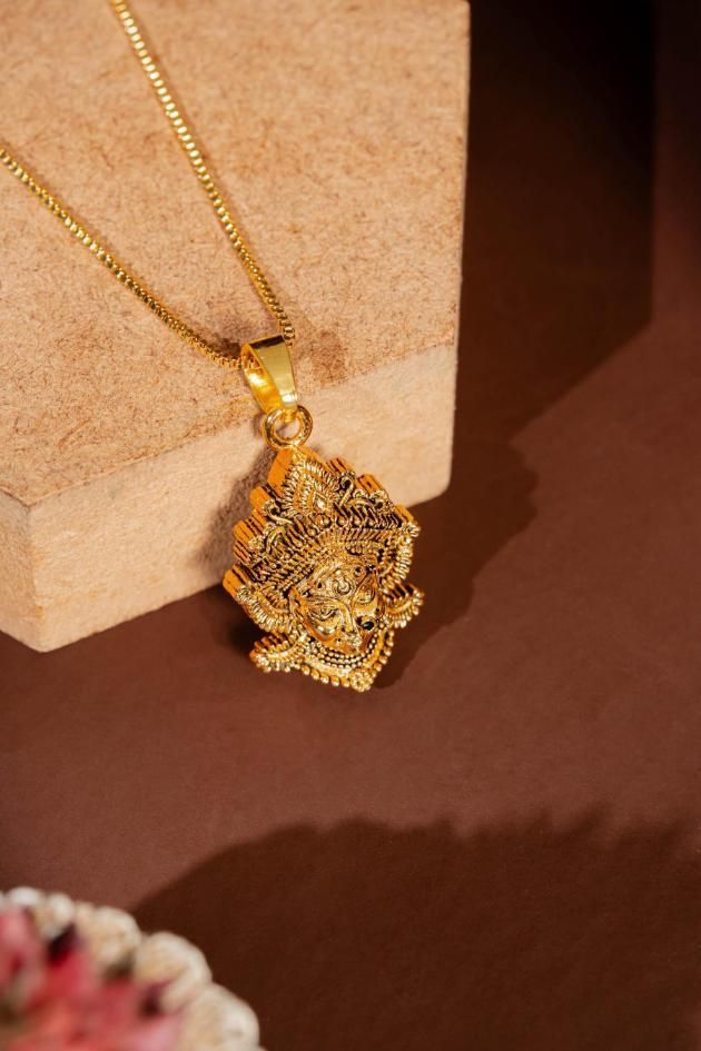 Durga Mataji Face Pendant with Chain | NISHU Superstores