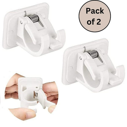 Self-Adhesive Wall Mount Clip Hooks (Pack of 2) – Instant Stick-On Hangers | NISHU Superstores
