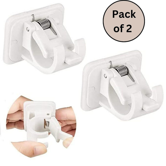 Self-Adhesive Wall Mount Clip Hooks (Pack of 2) – Instant Stick-On Hangers | NISHU Superstores
