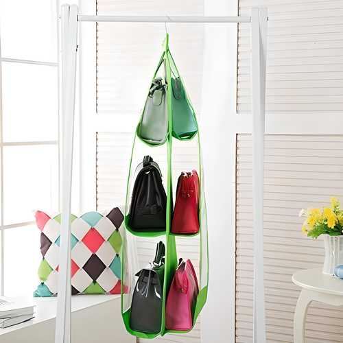 6-Pocket Hanging PVC Storage Organizer Bag – Multipurpose Space Saver | NISHU Superstores