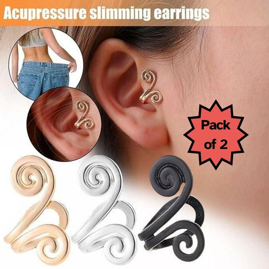 Acupressure Slimming Earrings (2 Pcs) – Magnetic Weight Loss Support | NISHU Superstores