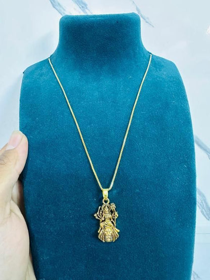 Gold Plated Ambe Mataji Pendant with Chain | NISHU Superstores