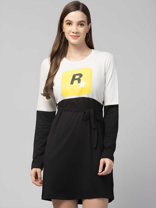 Women's Cotton Graphic Print T-Shirt Short Dress – Trendy & Comfortable | NISHU Superstores