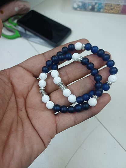 Couple Cuban Link Beaded Bracelet | Stylish Pulseras Y Brazaletes | NISHU Superstores