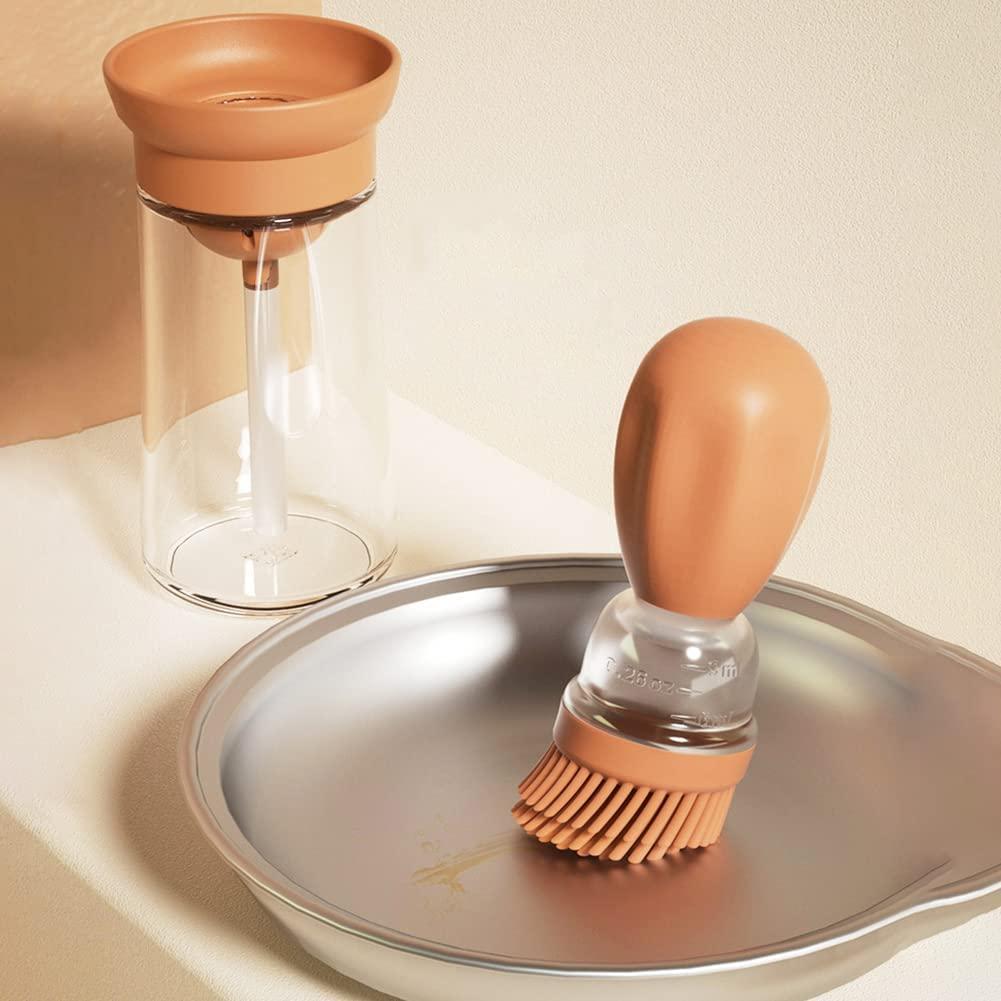 Oil Dispenser with Silicone Brush – 2-in-1 Bottle for Cooking, Grilling & Baking | NISHU Superstores