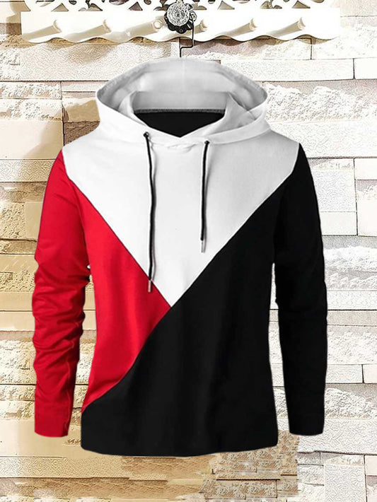 Men’s Casual Cotton Color Block Hoodie – Stylish & Comfortable | NISHU Superstores