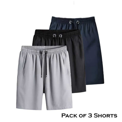 Combo of 3 Men's Cotton Polyester Shorts – Comfortable & Durable | NISHU Superstores