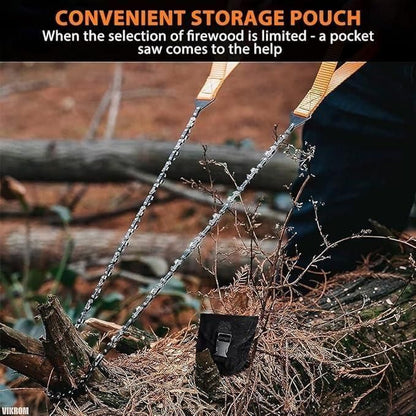 Pocket Chainsaw with Grips – Folding Pull Saw + Storage Pouch | NISHU Superstores