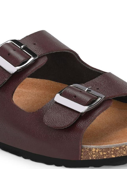 Men's Arizona Cherry Leather Slippers – Premium Comfort & Style | NISHU Superstores