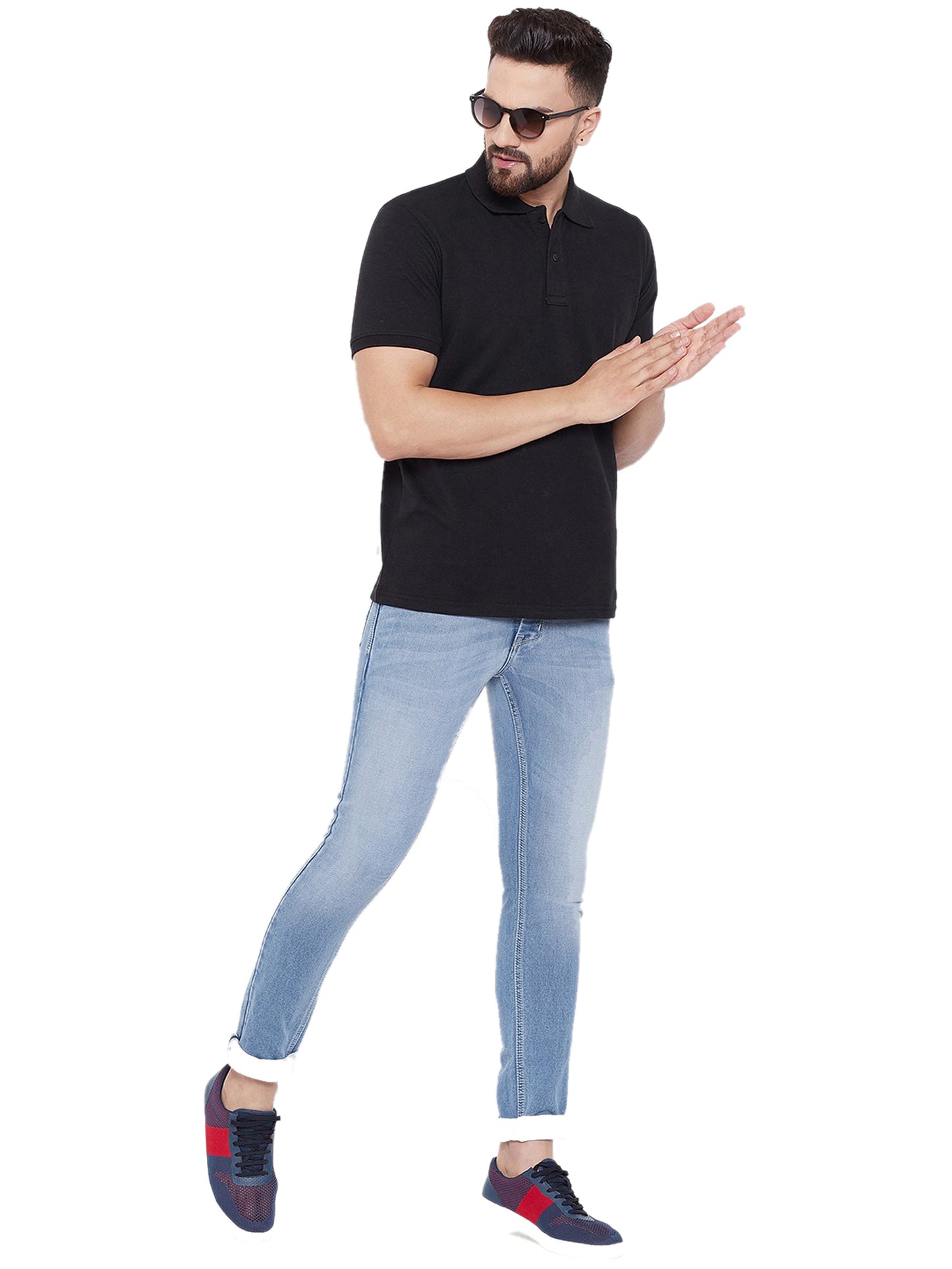Poly Cotton Solid Half Sleeves Men’s Polo T-Shirt Pack of 4 | Everyday Comfort | NISHU Superstores