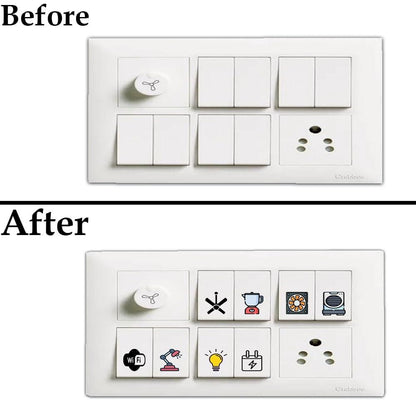 3D Premium Switch Stickers (Set of 149) – Decorative & Waterproof | NISHU Superstores