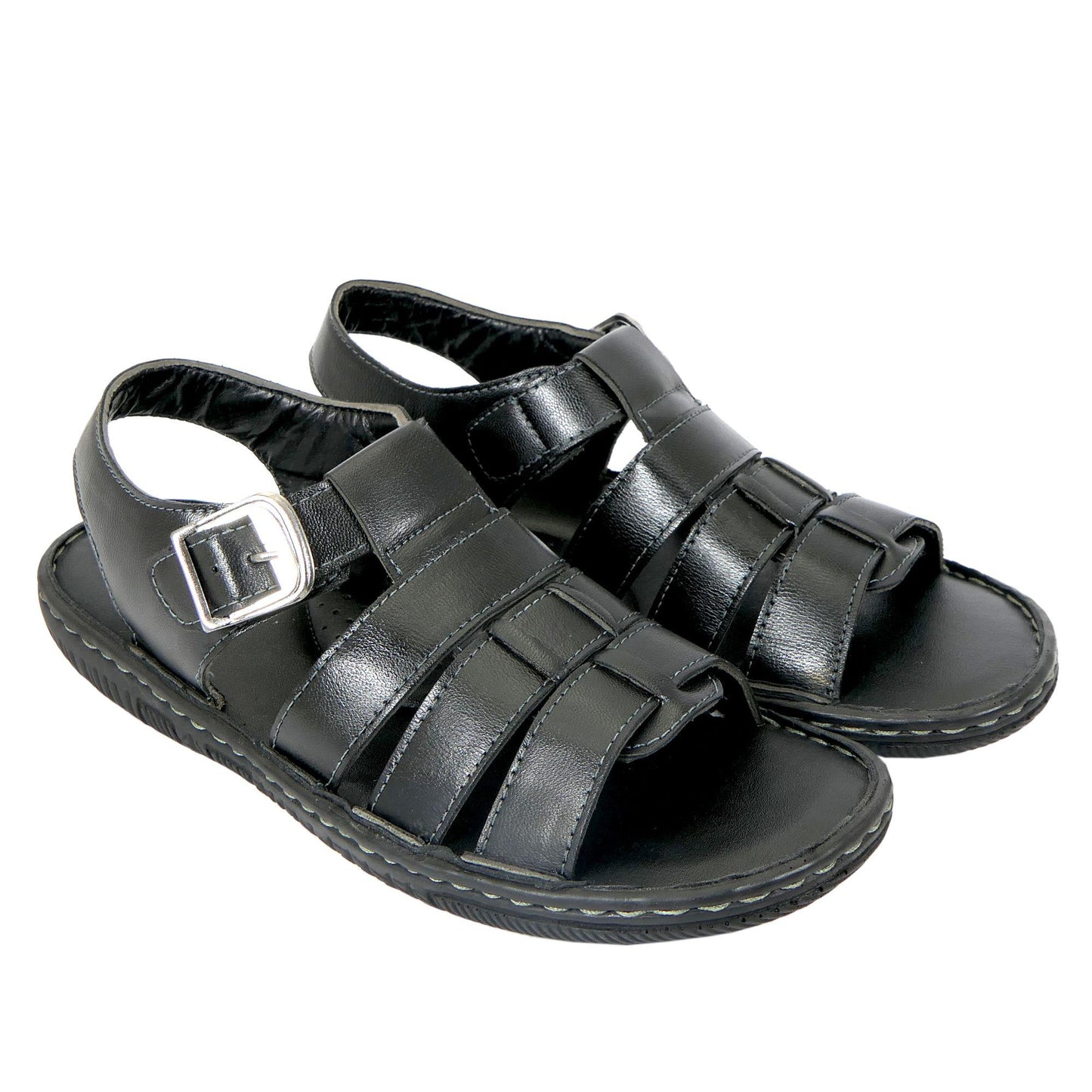 AM PM Men’s Daily Wear Leather Sandals – Comfort & Style Combined | NISHU Superstores