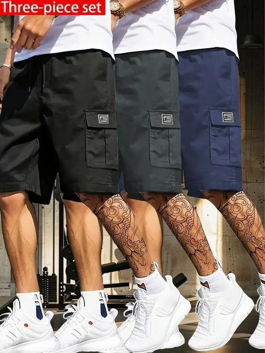 Men’s Cotton Casual Cargo Shorts – Multi-Pocket Comfort Wear (Pack of 3) | NISHU Superstores