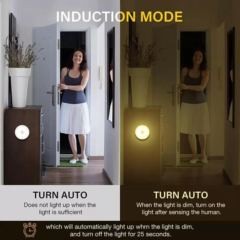 Motion Sensor LED Night Light – USB Rechargeable, Wireless & Self-Adhesive | NISHU Superstores