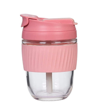 Glass Tumbler with Airtight Lid & Straw – Reusable Drinkware | NISHU Superstores