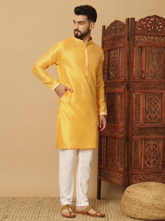Men’s Jacquard Solid Kurta Pajama Set – Elegant Ethnic Wear | NISHU Superstores