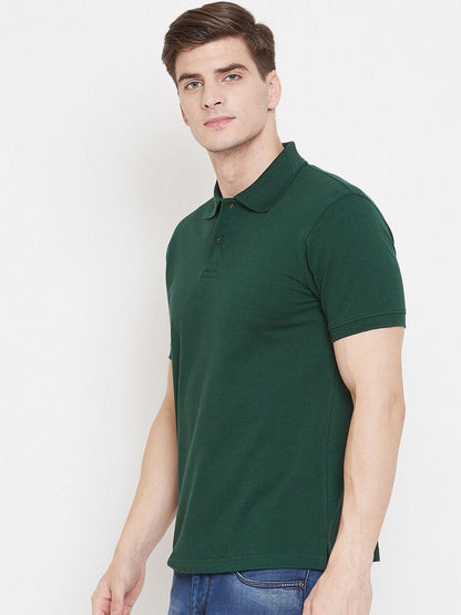 Cotton Blend Solid Half Sleeves Men’s Polo T-Shirt – Classic Comfort Wear | NISHU Superstores