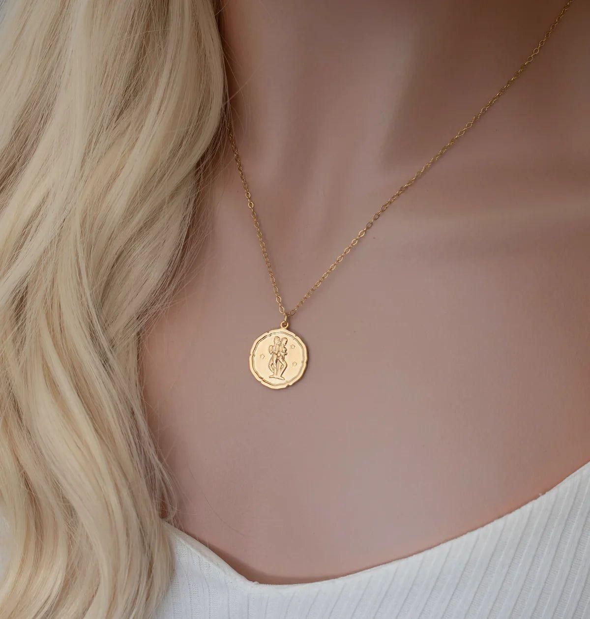 Gold Plated Zodiac Sign Necklace | Astrological Jewelry | NISHU Superstores