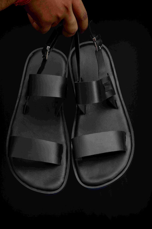 AM PM Men’s Daily Wear Leather Sandals – Comfort & Style Combined | NISHU Superstores