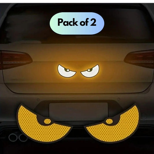 Monster Eyes Reflective Car Stickers (Pack of 2) – 4 Pcs Each | Stylish & Safe – NISHU Superstores