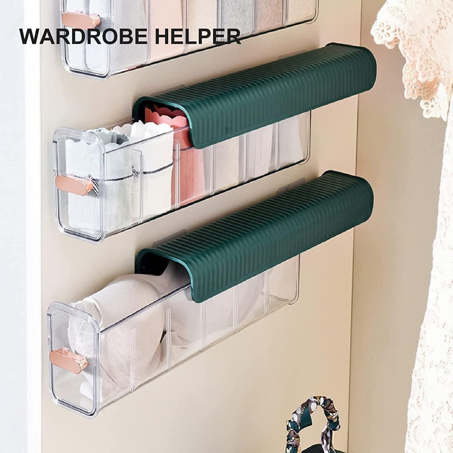 Clear Wall Mounted Drawer Organizer – Transparent Storage Box for Bathroom & Kitchen | NISHU Superstores