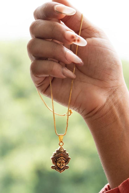 Durga Mataji Face Pendant with Chain | NISHU Superstores