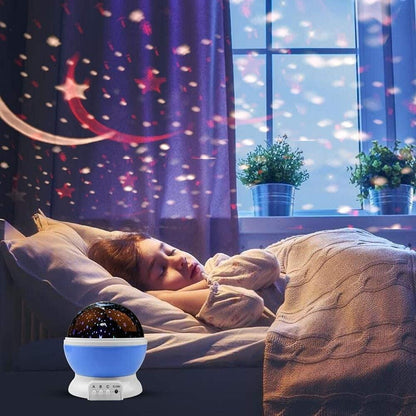 Star Moon Night Light Projector for Kids & Bedroom | 360° Rotating LED Lamp | NISHU Superstores